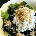 mmiom's cooksnap of when they made 簡単★水菜わかめしらすのさっぱりサラダ.