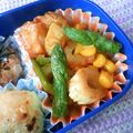 watyami's cooksnap of when they made アスパラとコーンのカレーマヨ炒め.
