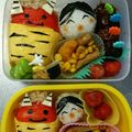 nikomi's cooksnap of when they made 節分キャラ弁！鬼のパンツとチキンのこん棒.
