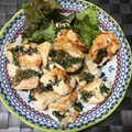 簡単お料理's cooksnap of when they made しっとり♥鶏ささみの梅しそはさみ焼き.