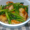 ニャンチュ～'s cooksnap of when they made 鶏むねとアスパラの塩炒め♡しょうがの香り.