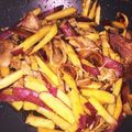 neko先生's cooksnap of when they made 豚バラ肉とさつまいものピリ辛炒め.