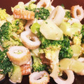 kaoream's cooksnap of when they made 簡単！ブロッコリーとちくわの胡麻マヨ和え.