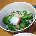 ちあり〜's cooksnap of when they made きゅうりとタコとかにかまのお酢なサラダ.