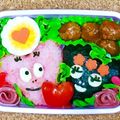 natumix's cooksnap of when they made バレンタイン♪バーバパパ＆ママ＊キャラ弁.