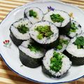 もえちゃんはは's cooksnap of when they made 菜の花漬けの海苔巻き ♪.