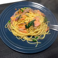 yuuu♥'s cooksnap of when they made ほうれん草とスモークサーモンの和風パスタ.