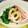 かずのにゃんこ's cooksnap of when they made 菜の花といかのからし酢味噌和え♪.