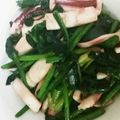 イケコ113's cooksnap of when they made イカとほうれん草のソテー.