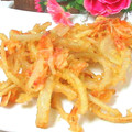 tennisnoah's cooksnap of when they made 玉ねぎと桜海老のかき揚げ.