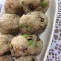 chi−ちゃん's cooksnap of when they made ふじっ子煮で枝豆チーズ昆布おにぎり.