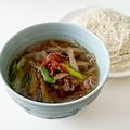タオルの子's cooksnap of when they made 牛ごぼうつけ麺（白石温麺）.