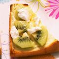 choco831's cooksnap of when they made キウイとレモンのチーズトースト〜♪.