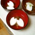 ももちゃんパンダ's cooksnap of when they made ♡お花や動物はんぺんの味噌汁&お吸い物♪.
