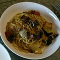 ☆yumi25☆'s cooksnap of when they made バジルたっぷりトマトとナスのスパゲティ.