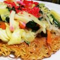 食は笑顔に♪'s cooksnap of when they made ラーメン屋さんのあんかけ焼きそばの麺！.