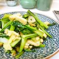 Fire-King's cooksnap of when they made 小松菜とにんにくのシンプル炒め.