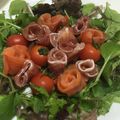 クック9HKAHD☆'s cooksnap of when they made スモークサーモンと生ハムのリース風サラダ.