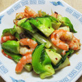 Gonbao's cooksnap of when they made つぼみ菜とエビの中華炒め.
