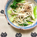 ふたごゆき's cooksnap of when they made もやし小松菜きのこのおかかチーズ和え♪.