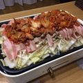 クックJIVA30☆'s cooksnap of when they made 野菜と豚キムチのホットプレート蒸し鍋.