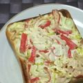 みがつくひと's cooksnap of when they made カニカマのわさびマヨトースト。.