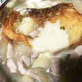 まもくるりん's cooksnap of when they made レンチンで時短オニオングラタンスープ.