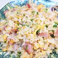 frogflower's cooksnap of when they made ねぎとベーコンと玉子のチャーハン.
