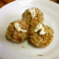 ももちゃんパンダ's cooksnap of when they made たこ焼き器で焼きおにぎり.
