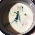 修行だ！たにし's cooksnap of when they made 時短簡単！春菊ベーコン長ネギの豆乳スープ.