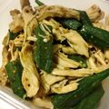 蟻レシピ's cooksnap of when they made 鶏胸肉とオクラのマスポン和え.