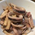 mikipri's cooksnap of when they made イカとエリンギのマヨポン炒め.