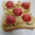 亜久里's cooksnap of when they made 麻婆チーズ×トマトのトースト☆.
