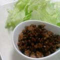 まぁしお's cooksnap of when they made 納豆とひき肉を炒めてサラダに♪.