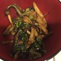 NancyHO's cooksnap of when they made ＊節約☆お弁当に♪セロリの葉と豚肉炒め＊.