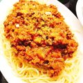 menichi's cooksnap of when they made ケチャップのミートソースがスパイスで！？.