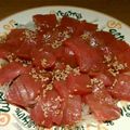 canaon's cooksnap of when they made 簡単おつまみ♡マグロの中華風カルパッチョ.