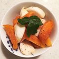 mm0904's cooksnap of when they made カブと柿のカルパッチョ.