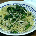 クックHRY7CZ☆'s cooksnap of when they made きのこと赤根ほうれん草の和風パスタ。.