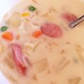 HamdMe's cooksnap of when they made あっさりミルクスープ。牛乳消費に！.