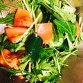 馬鹿三昧's cooksnap of when they made トマト・きゅうり・水菜とオリーブのサラダ.