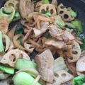 クックSDFJ48☆'s cooksnap of when they made チンゲン菜&蓮根&豚肉の生姜炒め.