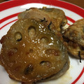 ★45★'s cooksnap of when they made 豚こまで☆蓮根はさみ焼き.