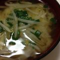 ムーヒツジ's cooksnap of when they made 娘の好きなもやしの味噌汁♬.