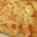 V666's cooksnap of when they made パスタのたらこソースでトースト.
