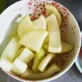 モコ119's cooksnap of when they made がりぼり止まらない、特製漬物、からし大根.