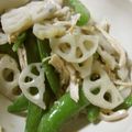 低カロ探検隊's cooksnap of when they made 蓮根とスナップエンドウのおかずサラダ♪.