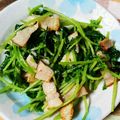 agak's cooksnap of when they made 時短◎炒めるだけ◉豆苗とベーコン炒め◉.