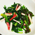 ❀まいねこ❀'s cooksnap of when they made ほうれん草＆かにかまを炒めました。.