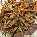 feleza's cooksnap of when they made 【作り置き】細切り肉入りきんぴらごぼう.